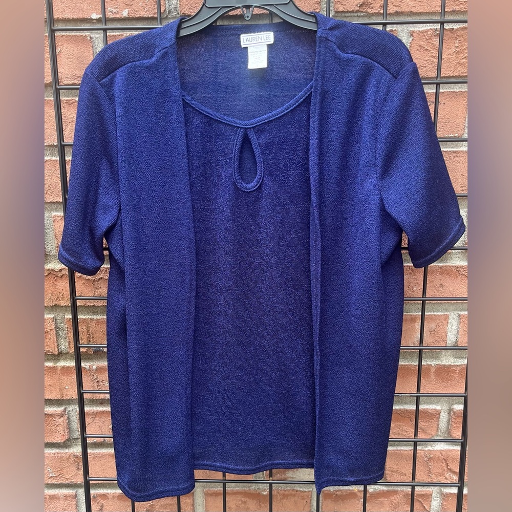 Lauren Lee Navy Blouse Size L